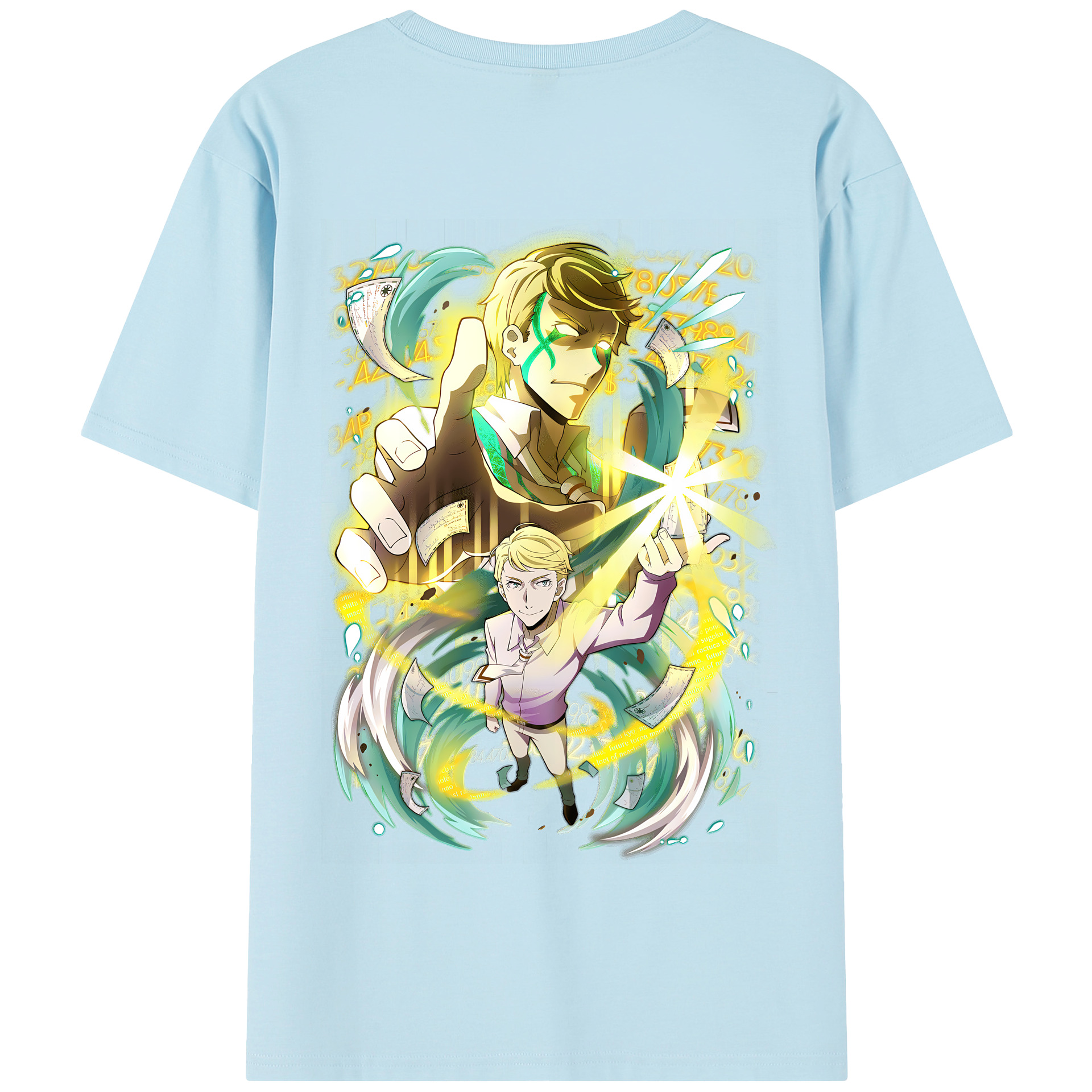 （画像用） 文豪ストレイドッグス Bungo Stray Dogs 綿100％半袖Tシャツ（背面プリント）